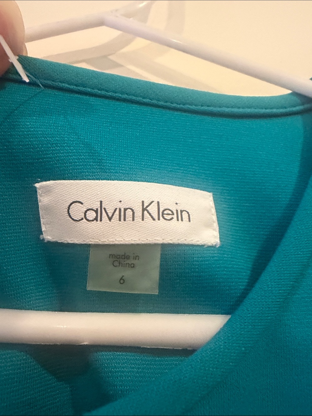Calvin Klein Teal Sleeveless Sheath Dress - Picture 3 of 4